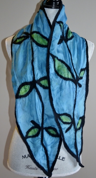 blue green nuno scarf