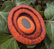 Felted Brooch with Rock Inclusion